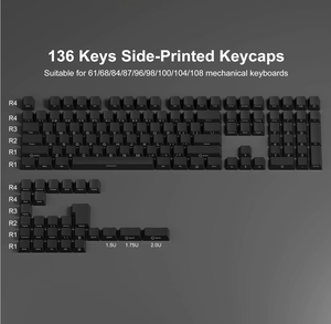 Eweadn 136 Phím PBT Keycaps Thiết Lập Gradient Tím Đỏ Dark Grey Side In Tỏa Sáng OEM Cherry Hồ Sơ Bàn Phím Cơ Khí - Product Image 4