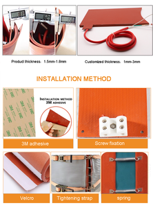 कस्टम बिजली लचीला 3D प्रिंटर 800*800mm 700*700mm के साथ 400x400 सिलिकॉन हीटर बिस्तर 3M चिपकने वाला - Product Image 4