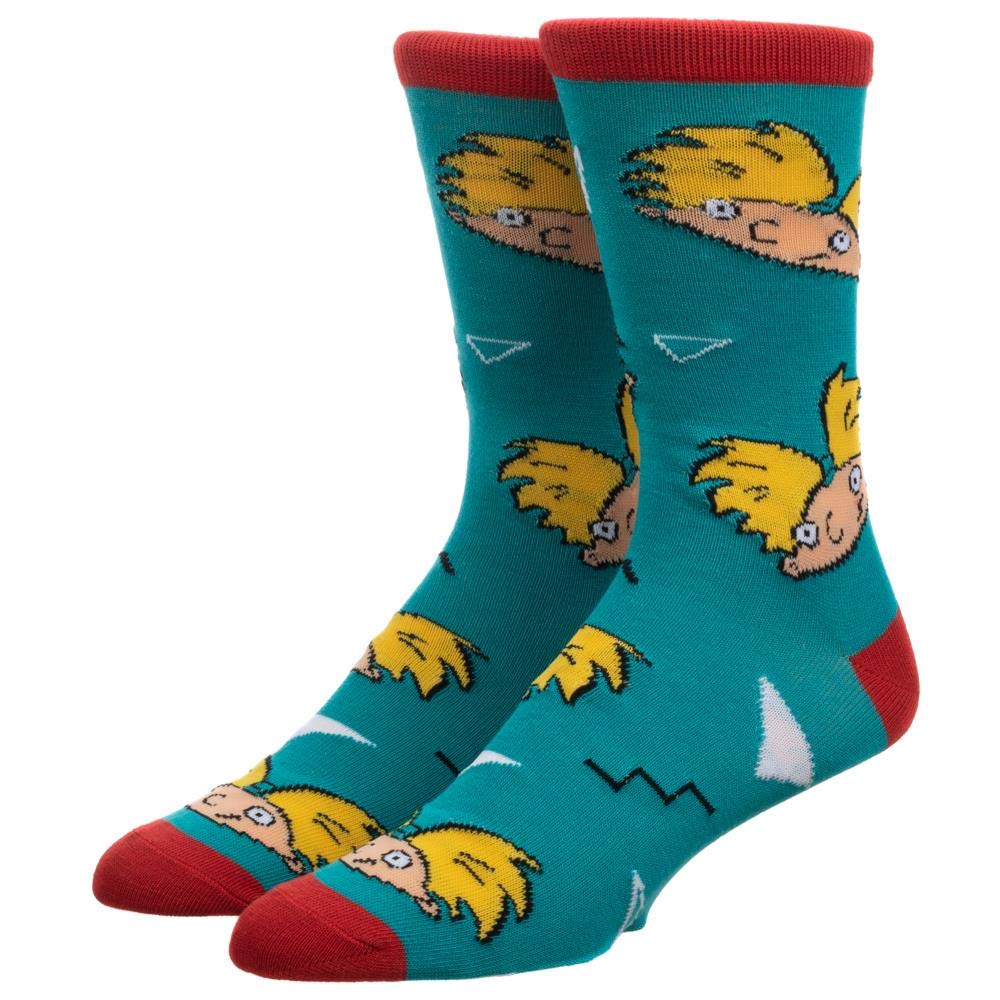 OEM 90s Cartoon customized cotton Blue and Red Retro MENS Crew Socks