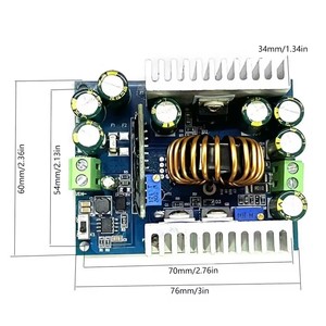 500W 15A convertitore Buck DC-DC modulo Step Down a corrente costante Driver di alimentazione modulo di tensione Step Down per scheda arduino - Product Image 3