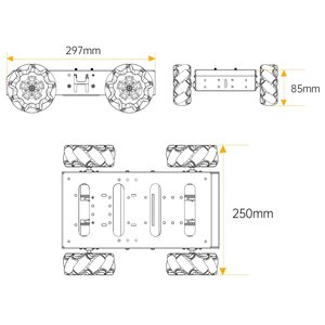 Hiwonder полноприводный автомобильный шасси Smart Robot Car Kit для робота Arm DIY - Product Image 4