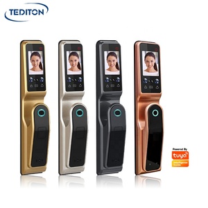 Tuya WIFI App yüksek güvenlik tam otomatik akıllı kilit biyometrik parmak izi otomatik akıllı kapı kilidi telefon temel bulut - Product Image 6