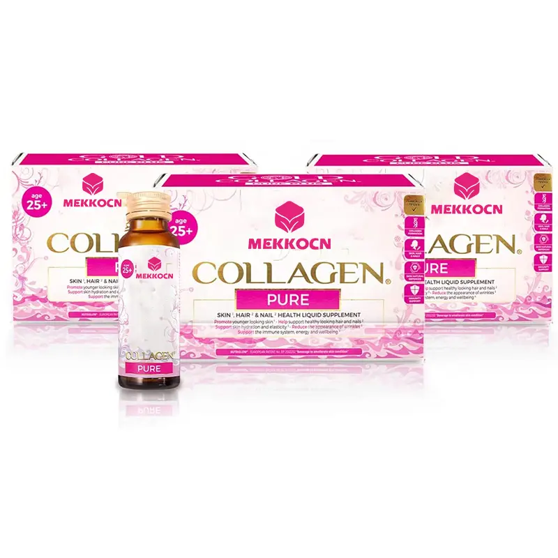 OEM ODM Natural Liquid Collagen Drink Marine Collagen Supplement with Hyaluronic Acid Collagen Oral Liquid For Women