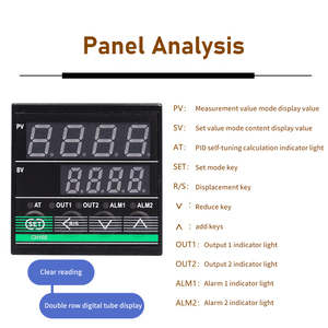 CH102 48mm <strong>Temperature</strong> <strong>Controller</strong> for INCUBATOR Dual PID 4 Digit Display <strong>Controller</strong> - Product Image 3