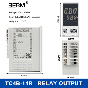 PID <strong>Digital</strong> <strong>Display</strong> Temperature <strong>Controller</strong> 48*96MM Solid State Relay/relay Output Intelligent Thermostat - Product Image 3