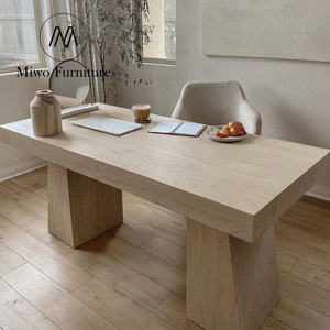 Diseño contemporáneo Escritorio de aprendizaje Oficina moderno simple mesa jefe computadora escritura juegos personalizado roble blanqueado escritorio con cajón - Product Image 5