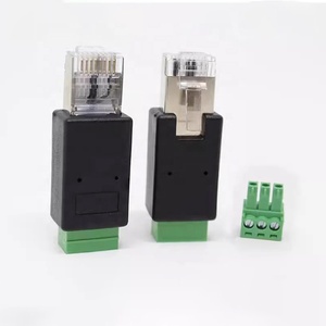 <strong>RJ45</strong> to RS485 Adapter Block Converter Male Crystal Head Network Terminal to RS232 3Pin Screw Terminal Connector Accessories - Product Image 2