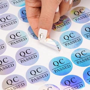 粘着プレーンレーザー反射ラベル印刷QC証明書パスラベルシーリングステッカーのカスタマイズ - Product Image 3