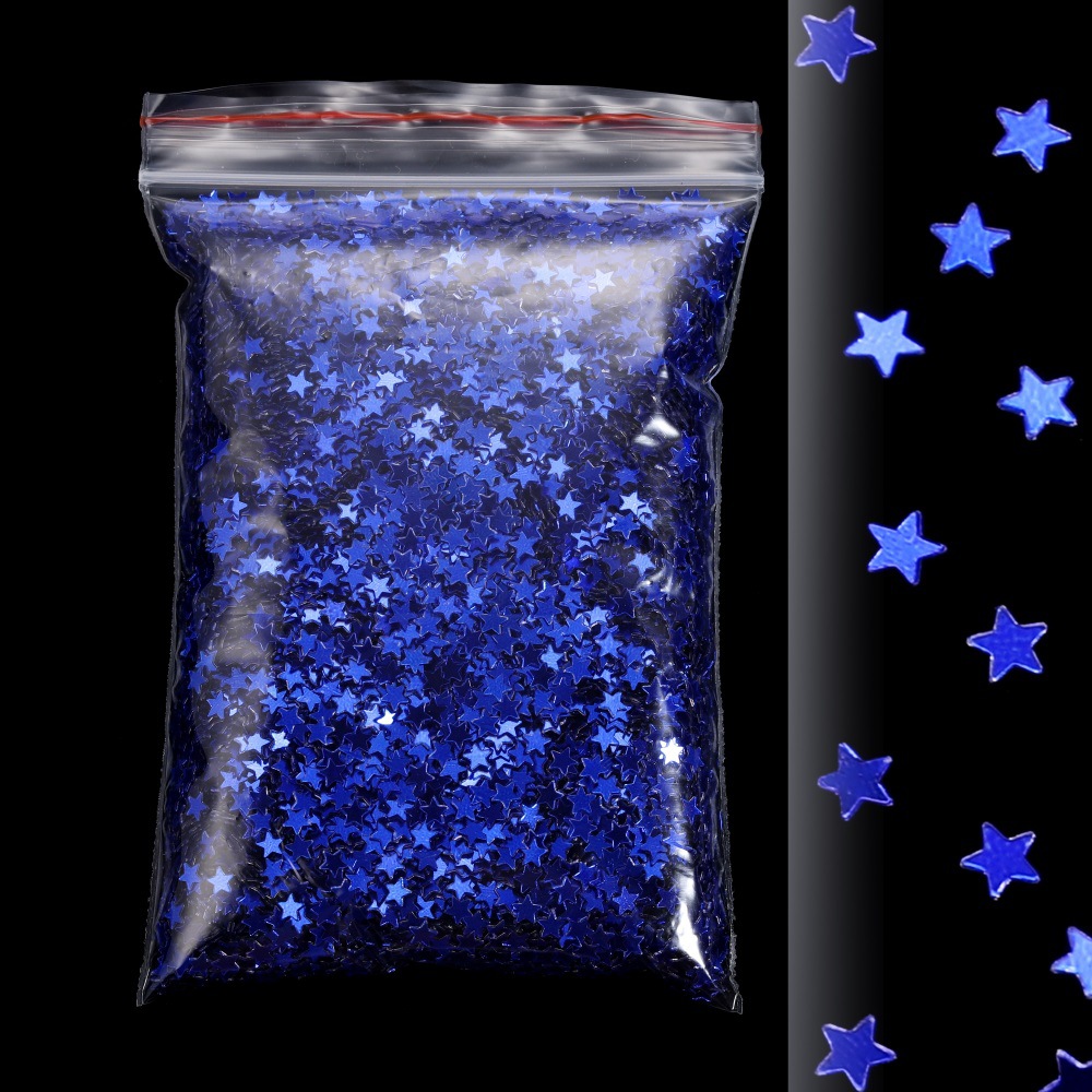 Paillettes étoiles bleues à cinq branches