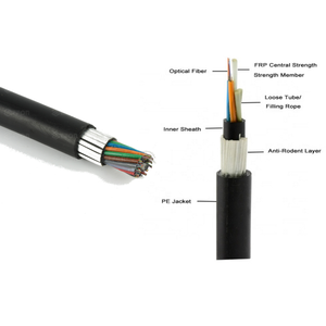 İletişim için GYFTY53-G kemirgen dayanıklı doğrudan gömme örgülü kolay geçmeli boru 48/72/96 çekirdek metalik olmayan Fiber kablo - Product Image 2