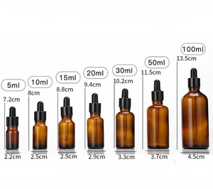 Özel yuvarlak boş 5ml 10ml 15ml 20ml 30ml 50ml 100ml Amber damlalık şişe etiketleri ve kutuları ile yağ - Product Image 6