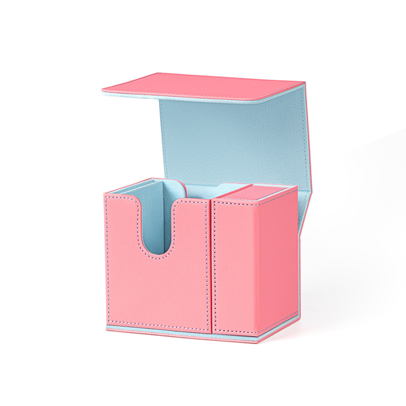 Boîte à dés à fenêtre à ouverture unique-rose et bleu