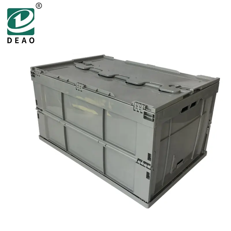 Collapsible Utility Distribution Container/Mount-It Folding Plastic Storage Crate