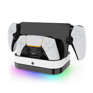 3 in 1 PS5コントローラーデュアルRGB充電スタンドおよびPSポータルコンソール充電ドックステーション充電器用 - Product Image 1