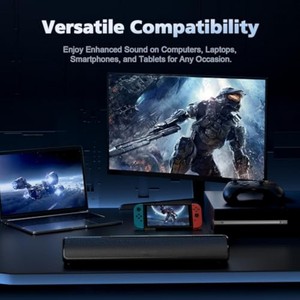 Deep Bass 3.5mm Aux-in <strong>Computer</strong> Sound Bar Gaming <strong>Speakers</strong> HiFi Stereo Portable <strong>Bluetooth</strong> <strong>Speaker</strong> Desktop PC <strong>Computer</strong> <strong>Speakers</strong> - Product Image 4