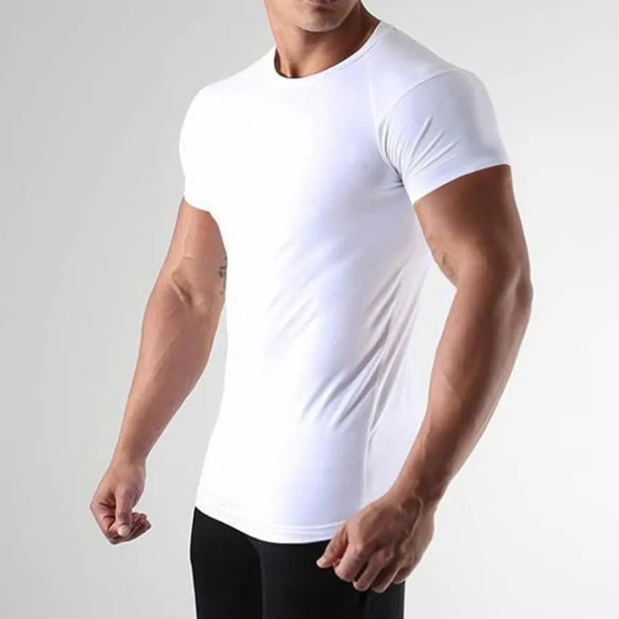 Cheap classic tees muscle fit blank premium white men's t-shirts sport wear manufacturer