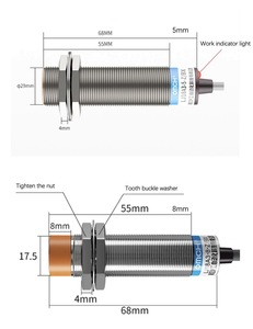 OMCH 8mm Entfernungs messung Induktiver Näherung sensor Wechselstrom Zwei Leitungen normaler weise offen