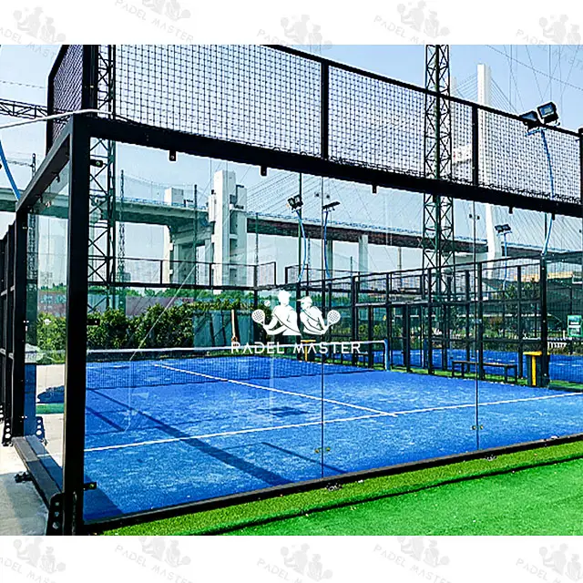 Produk laris 2023 pemasok lapangan Padel Panoramik luar ruangan profesional