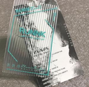 Impresión de ropa personalizada de lujo, mercancía de ropa transparente, etiqueta colgante de plástico Pvc con cuerda - Product Image 3
