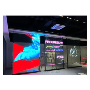 Wasserdichter Wifi USB 3G 4G 5G App Control Programmier barer LED-Klebe folien bildschirm Transparenter LED-Bildschirm Flexibles LED-Film panel - Product Image 5