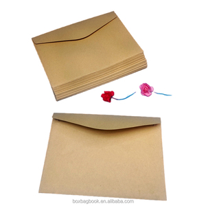 Op Maat Gemaakte Bruin Wit Gekleurd Ambachtelijk Papier Envelop Kleine Verpakking Met Touw En Doorzichtige Raamplakband Sluiting - Product Image 5