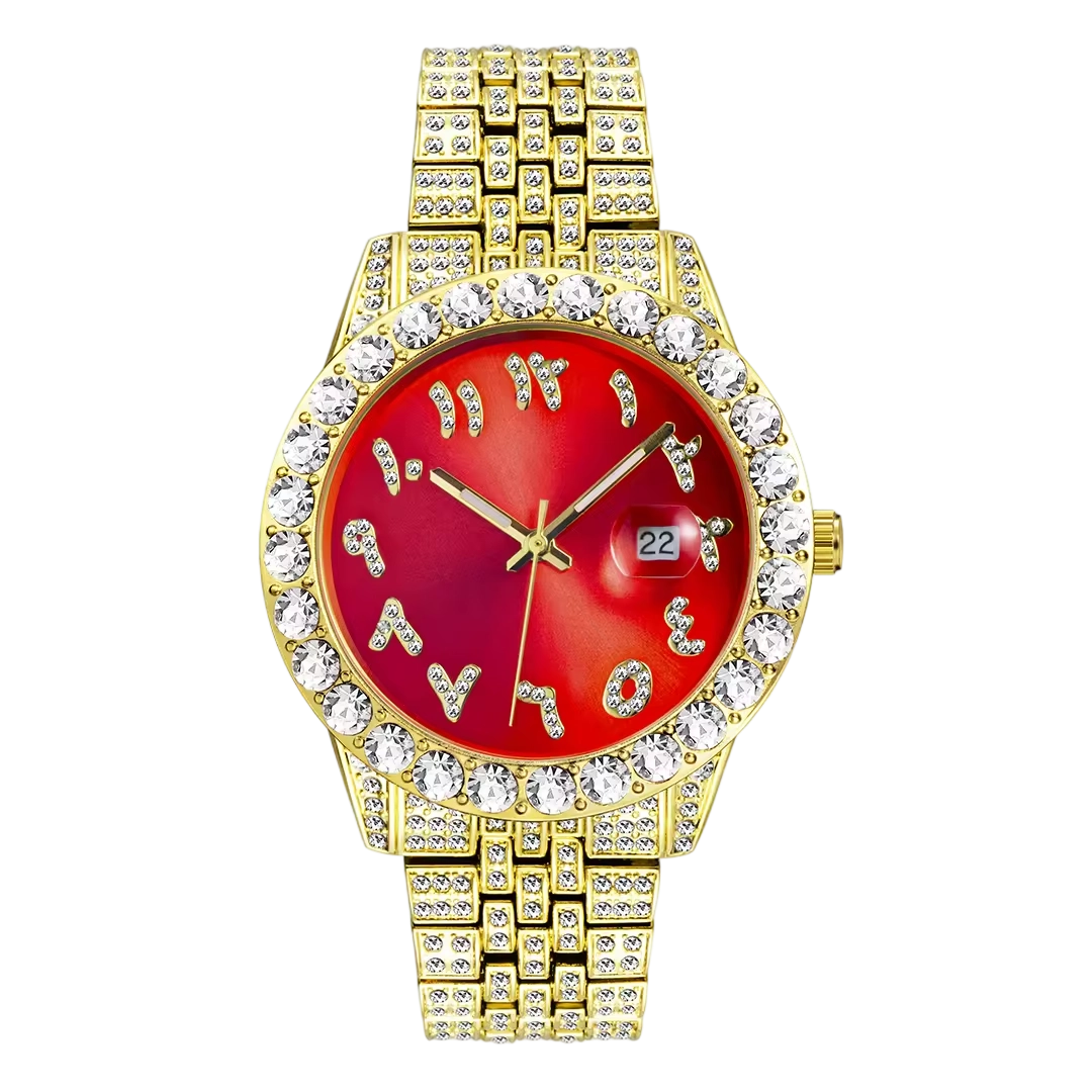Oro con esfera roja.