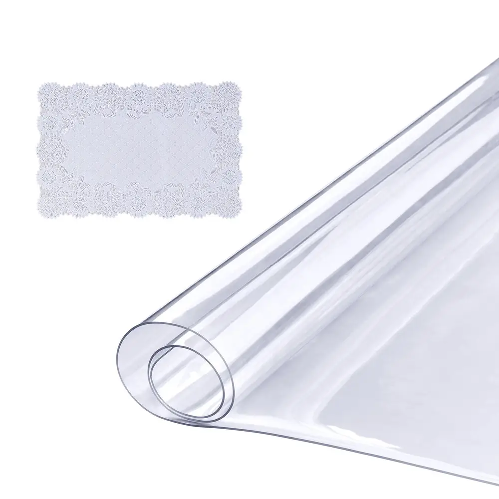 54 인치 와이드 투명 PVC 필름 롤 다목적 투명 플라스틱 비닐 식탁보 보호 커버