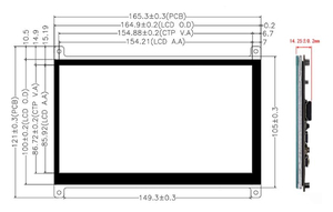 Hochwertige 7-Zoll 1024×600 MIPI Schnittstelle <span class=keywords><strong>Raspberry</strong></span> <span class=keywords><strong>Pi</strong></span> Kapazität-LCD-Anzeige - Product Image 3