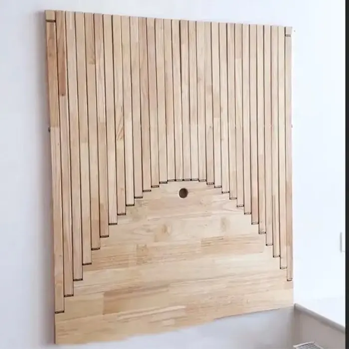 Montado en la pared plegable naturaleza real arte de madera decoración de la pared mesa de centro diseño único sin necesidad de montaje ya instalado