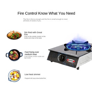 Factory Direct Energy-Efficient Single Gas Stove for Household Use <strong>Xuan</strong> Fire Iron Cover Electronic Ignition Table-Installed Gas - Product Image 1