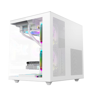 RuixカーニバルS1ホワイトカラー新着格安PCケースオープンビューシャシケースラックマザーボードデスクトップゲーミングコンピューターケース用 - Product Image 6