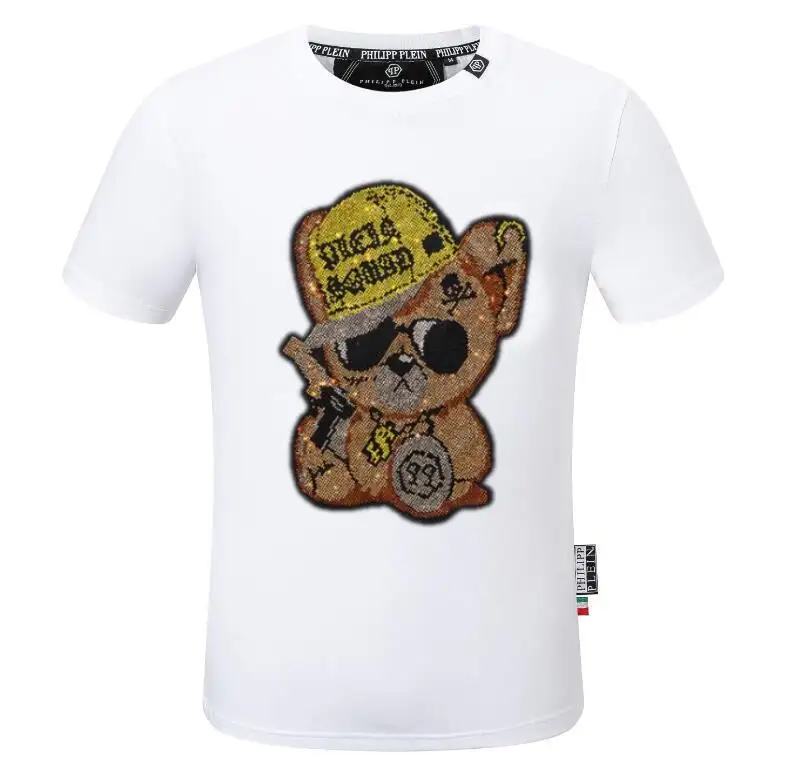 Moda PLEIN Novo Design Criativo Homens Hip Hop T-shirt Casual Alta qualidade Novos tees