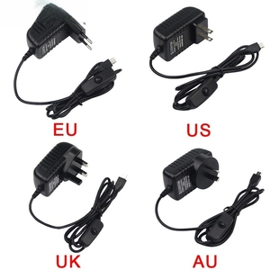 Lonten Raspberry Pi 3 B + alimentatore 5V 3A pulsante interruttore Micro USB caricabatterie adattatore EU US UK AU Plug per Raspberry Pi 3 Mo - Product Image 6