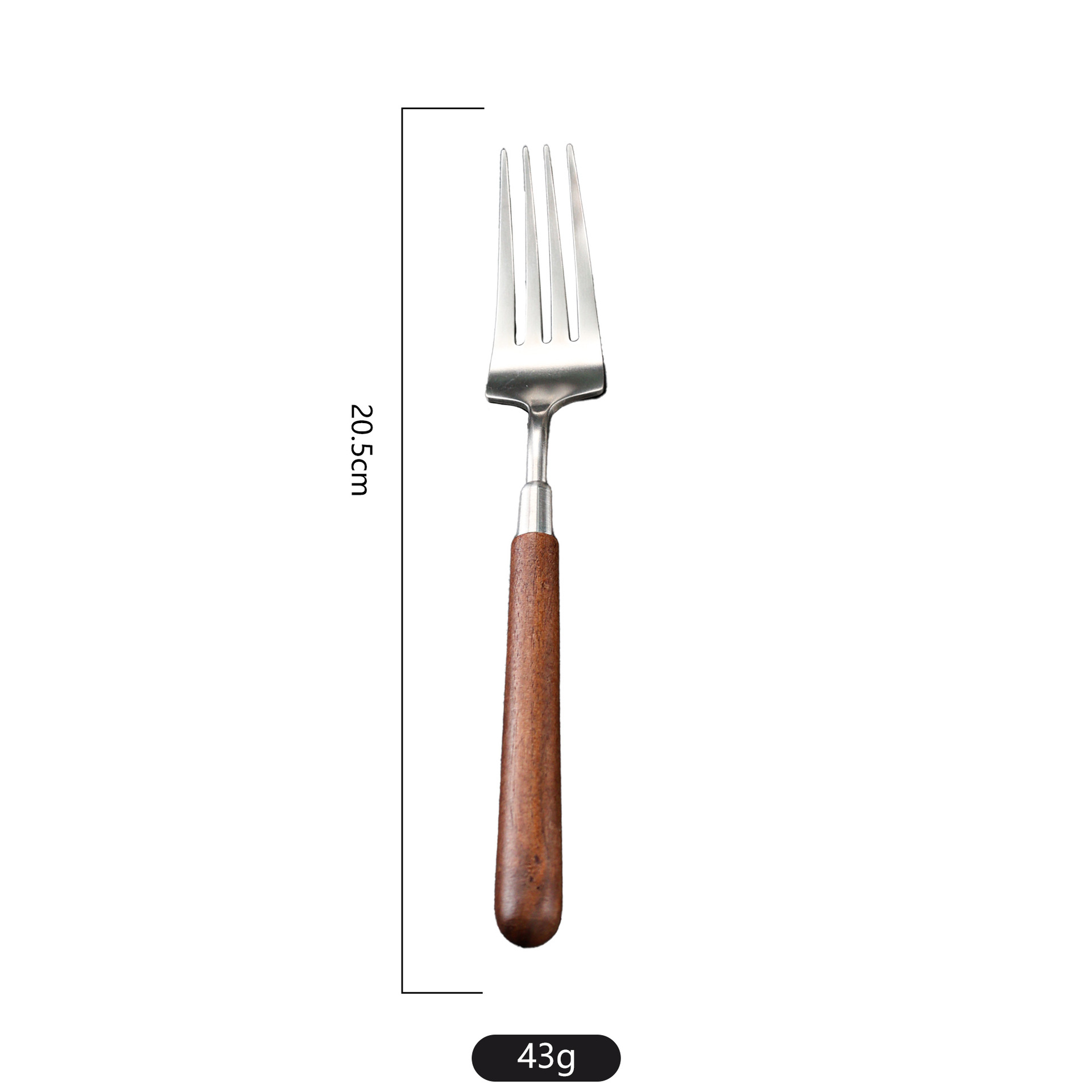 Walnut handle: main course fork