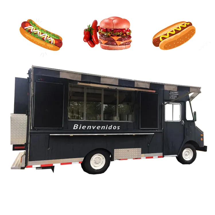Caminhão móvel do carro do reboque para o café da manhã, carrinho do cão quente personalizado