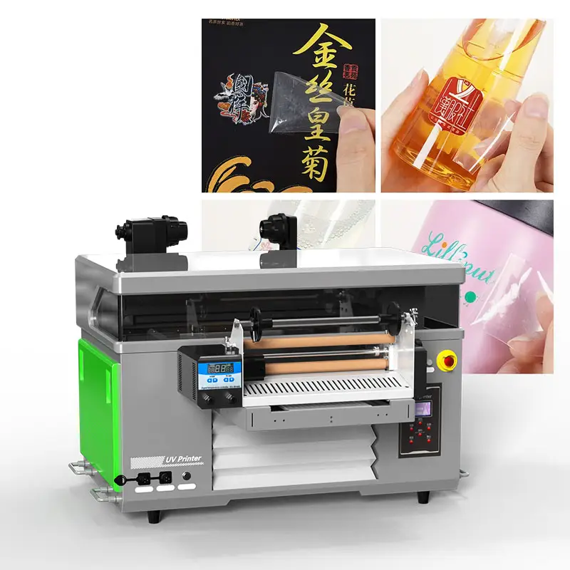 Printer uv spanduk label warna cmyk printer untuk menggulung printer uv xp600 model kepala cetak