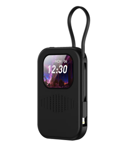 Portable 8000mAh Power Bank with 2.01 Inch Display USB <strong>Input</strong> &amp; 5W <strong>Output</strong> Fast Charging 2 Charging Cables Multi-Language Options - Product Image 5