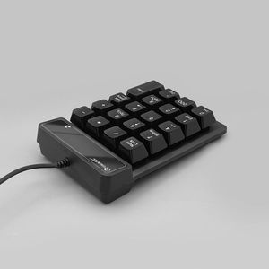 Teclado numérico portátil de 19 teclas con cable, Mini teclado numérico externo delgado para contabilidad financiera, teclados de escritorio para portátiles compatibles