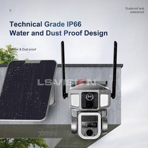 LS VISION 2 в 1 4G и Wi-Fi двухэкранная Солнечная камера наружная 4-мегапиксельная трехобъективная камера с двойным PIR обнаружением 10X зум Автоматическое отслеживание камеры видеонаблюдения - Product Image 5