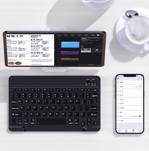 Werkseitig 10 Zoll Mini Wireless Charging Multimedia-Tastatur Wiederauf ladbare 2,4 GHz Ergonomische Tastatur - Product Image 3