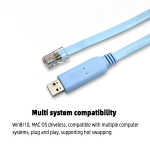 DYTECH 6ftUsbからrs232へのコンバーターケーブルUSBFTDIチップRJ45コンソールケーブルUSB2.0コネクタブレードPVCシリアルワイヤーデバッグ