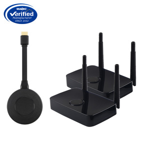 โปรเจคเตอร์หน้าจอไร้สาย HDMI สำหรับโทรศัพท์มือถือและคอมพิวเตอร์100เมตรครอบคลุมหน้าจอ1080P 60Hz 1to2