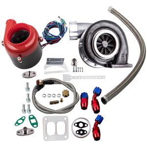 Gt45 V-band Turbocharger <strong>Turbo</strong> Kit Blow Off Valve Oil Return/feed Line Turbine - Product Image 1