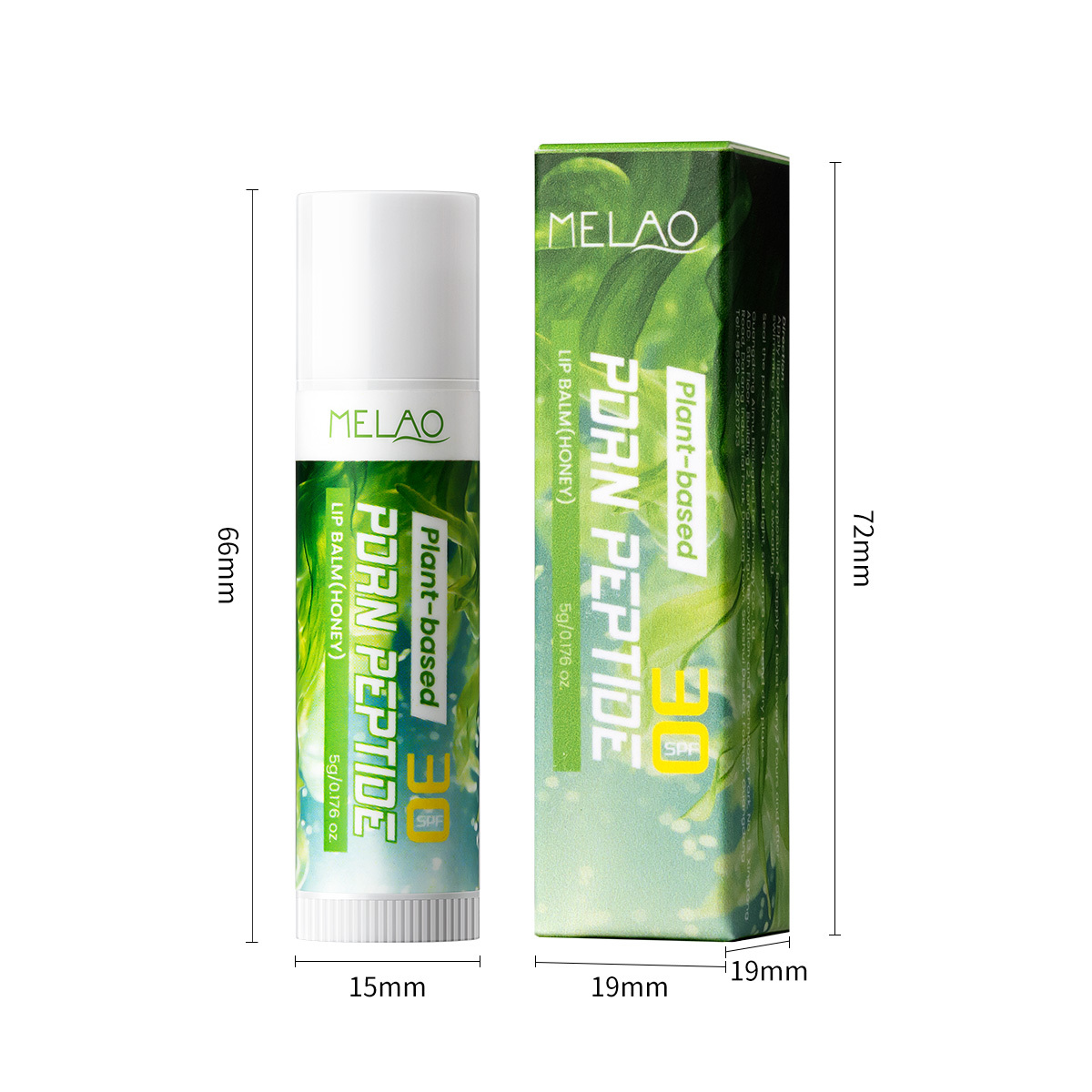 Lápiz labial con péptido PDRN de origen vegetal SPF 30