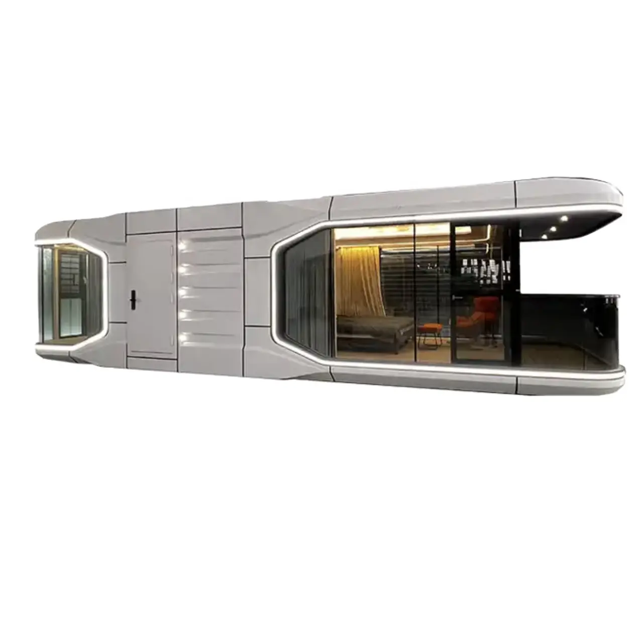 c70 oem modular prefab airship prefabricated mobile tiny Hangfa space capsule homestay container house e7