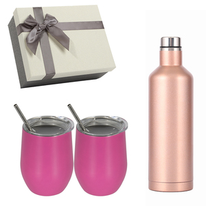 Bộ 3 Chiếc Yerba Mate Bán Chạy Nhất Màu Đen Bộ Cốc Rượu Cách Nhiệt Hai Lớp Bằng Thép Không Gỉ 12Oz Có Nắp Trượt Không Chứa BPA - Product Image 1