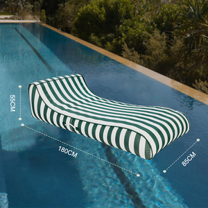 Надувной ПВХ шезлонг для бассейна Удобная поплавковая кровать для загара с сильной поддержкой для бассейна или пляжа - Product Image 4