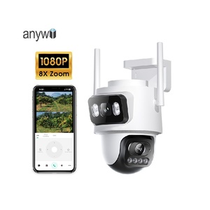 Anywii 2024 2-lente 360 Ptz Wifi inalámbrico Detector de movimiento Cámara 4mp con Audio hogar interior seguridad Función de visión nocturna - Product Image 1