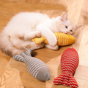 Large Linen Fish <strong>Catnip</strong> Toys Self-Entertaining <strong>Cat</strong> Toys with Teeth Cleaning Feature for Daily <strong>Use</strong> by <strong>Cats</strong> and Dogs - Product Image 2