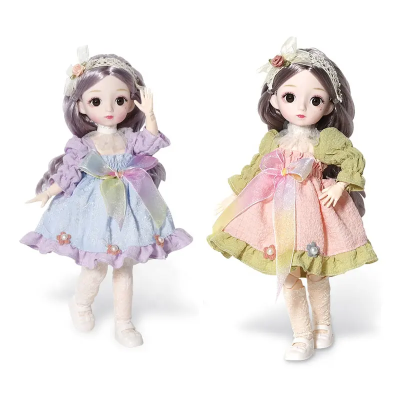 Nuevo producto 30cm BJD niña juguetes extraíble conjunto vestir muñecas moda princesa muñeca regalo juego figura de acción juguete niños